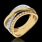 Bague - Or blanc et or jaune 18 carats - Diamant RF-TB-009